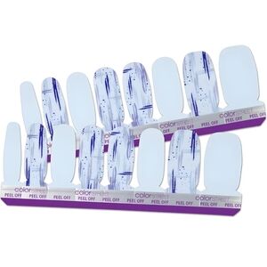 Color Street Blue and White Nail Strips Feeling Paint
